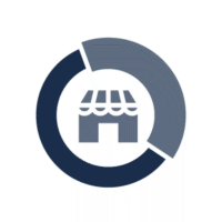 Storefront inside a circular border