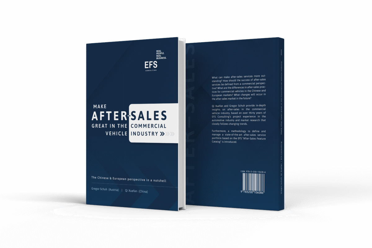 This picture shows a montage of the aftersales book from efs consulting