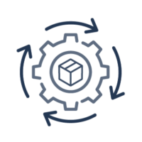 Icon für zirkuläres Produktdesign: Entwicklung nachhaltiger und ressourceneffizienter Produkte im Kreislaufmodell