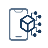 Icon symbolizing digital tools for supply chain